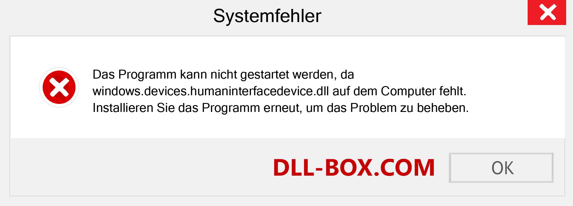 windows.devices.humaninterfacedevice.dll-Datei fehlt?. Download für Windows 7, 8, 10 - Fix windows.devices.humaninterfacedevice dll Missing Error unter Windows, Fotos, Bildern